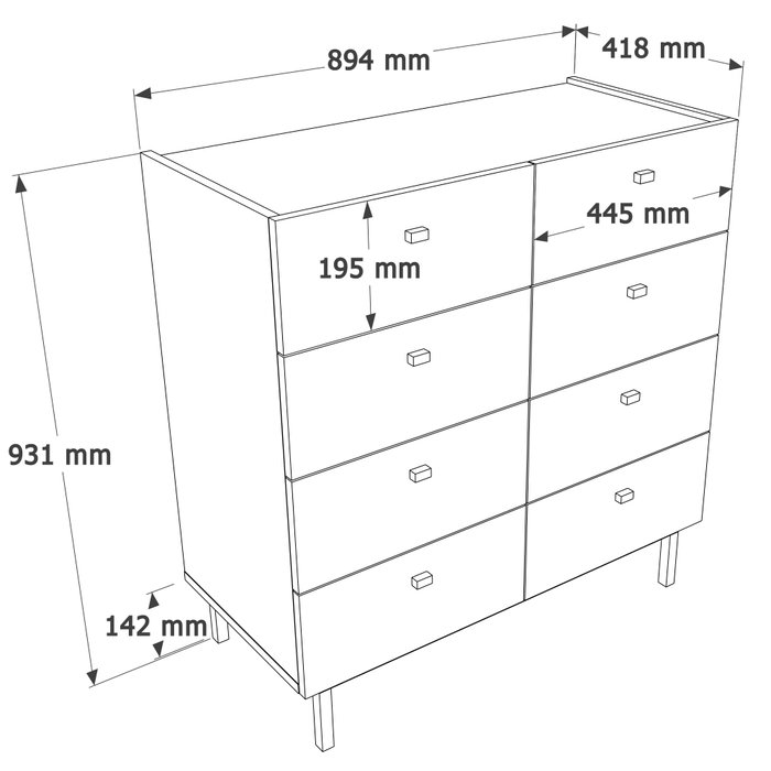 Hanah Home Luke - LK7-W Blanco